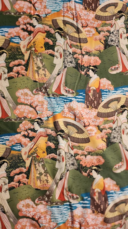Fuji Afternoon Garden Walk Cotton Fabric