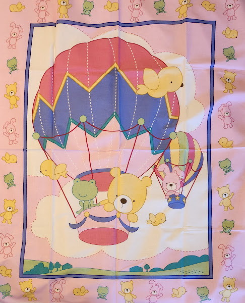 Up Up & Away Pink Fabric Panel