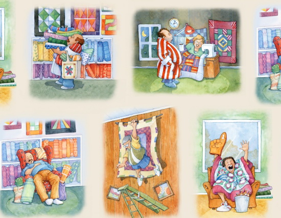 It's A Guy Thing Quilter's Husband Fun Fabric