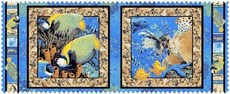 Coral Fish Deep Blue Waters 4 Panels