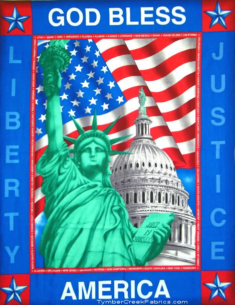 God Bless America Fabric Wall Panel