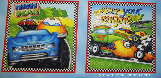 Hot Rods Ride Again Fabric Panel