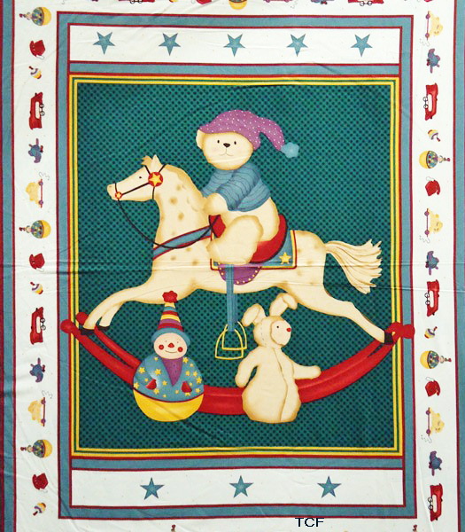Marcians Ponies Quilt Wall Fabric Panel
