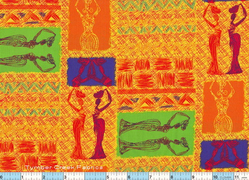 African Brilliant Orange Lime Blue