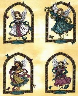 Angels Beside Me Cream Fabric