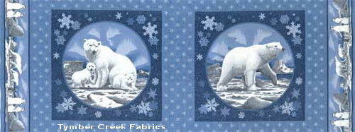 Arctic Dream Polar Bear Fabric Panel
