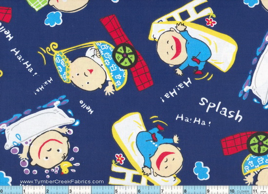 Baby's Day Funny Faces Splash Fabric
