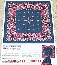Bandana Leaf Red Fabric Panels