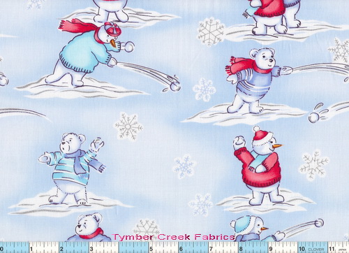 Snowball Fight Sew Cute 1yd