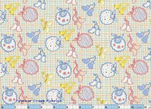 Bibs Booties Ribbons Fabric