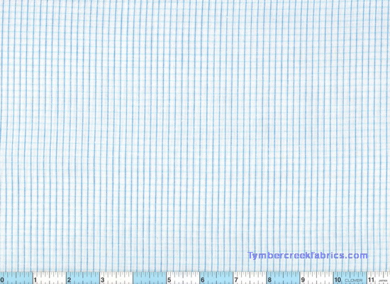 Soft Blue White Gingham Light Flannel