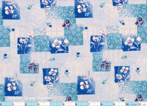 Blue Patches Daisy Royal Teal