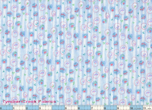 Blue Stripe Soft Pink Fabric