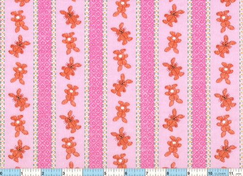Bunny Pink Stripe Flannel