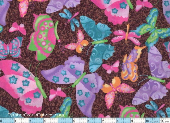Butterfly Butterflies Pink Aqua Blue -Black