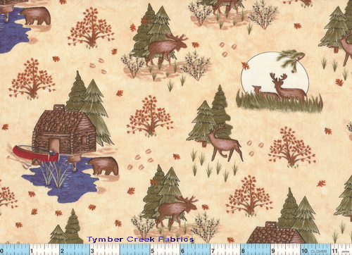 Northwoods Cabin Moose 1yd
