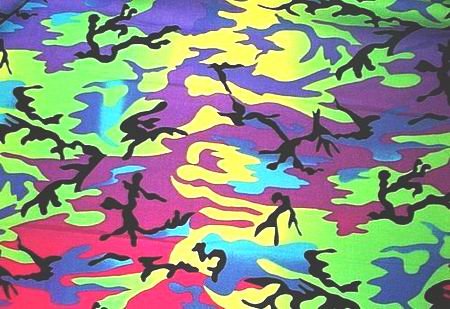 Camouflage Hot Pink Lime Black Fabric