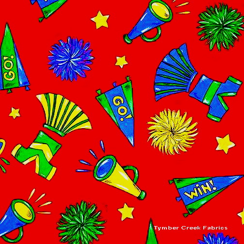 Go Team Cheerleader 1yd 22" Fleece