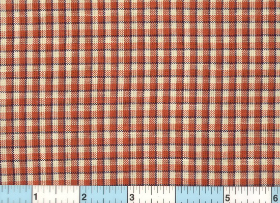 Cinnamon Rust White Homespun Check