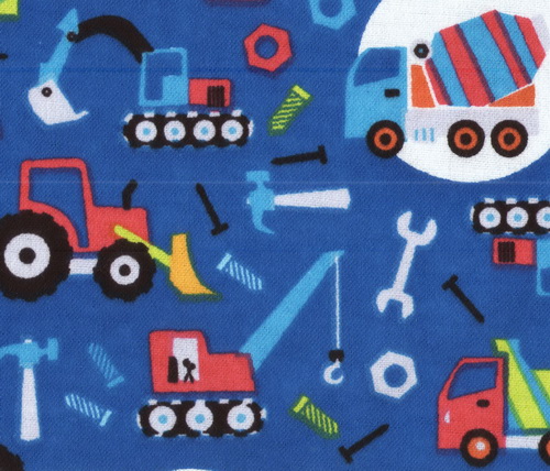 Road Construction Tools Trucks Royal 1yd29"  Flannel