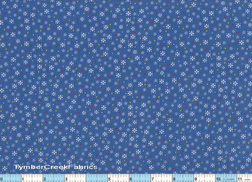 Country Blue White Snowflakes