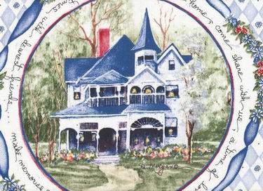 Country Home 4 Fabric Panels <font color="red">SALE