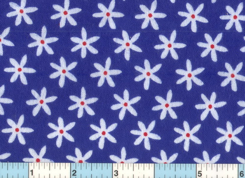 Daisy Royal White Flannel