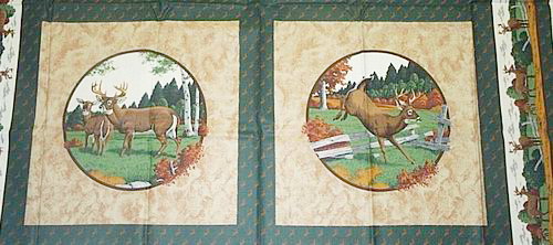Deer Buck Doe Fabric Panels