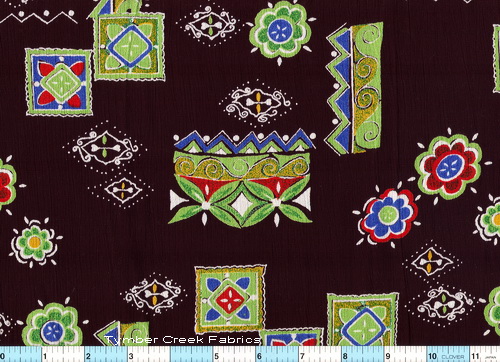 Fashion Wear Geometric Black Fabric