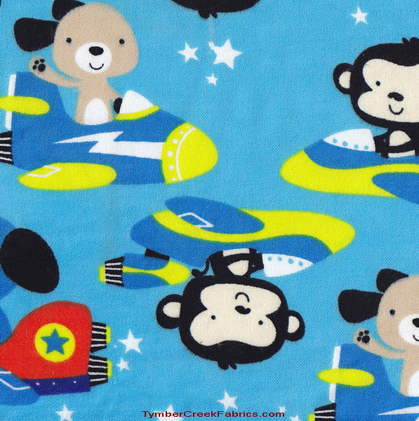 Flying Animals Too Cute Flannel