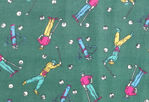 Golfers Golf Bag Clubs Green Fabric