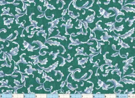 Green Gray White Floral