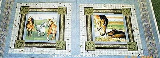 Horses-Mare Colt Fabric Pillow Panels