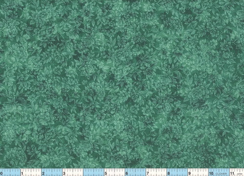 Toile Green Leaves Holiday Flower