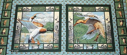 Mallards in Marsh Fabric 2 Panels