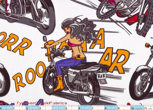 Motorcycle Biker Girls ZOOM Roar 1yd33" + 20"