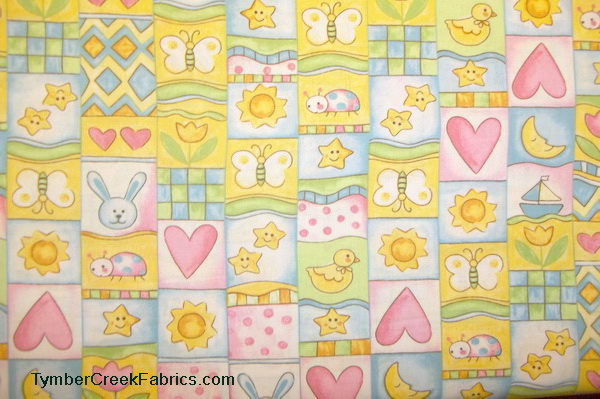 Party Animals Hearts Chicks Bunnies Nursery Print