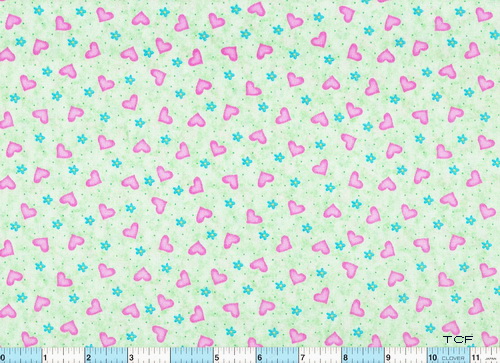 Hearts Shaded Pink  Mint