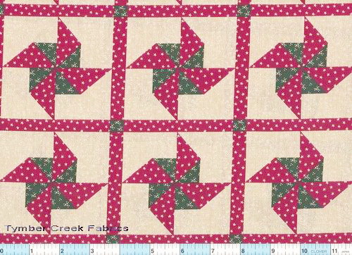 Pinwheel Burgundy Green 34"