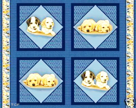 Puppy Love Dogs Fabric Panels