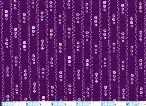 Purple White Flower Stripe