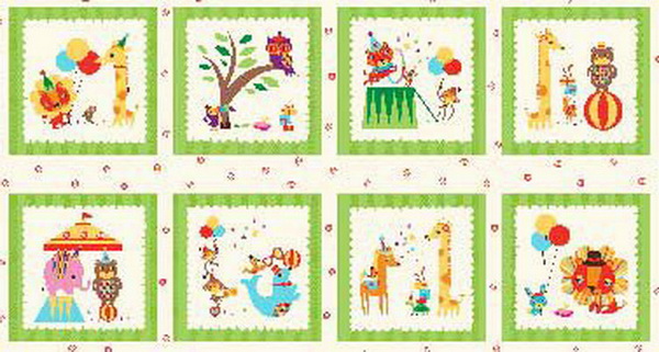 Rainboo Zoo Fabric Blocks