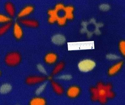 Royal Blue Bright Flowers Fleece