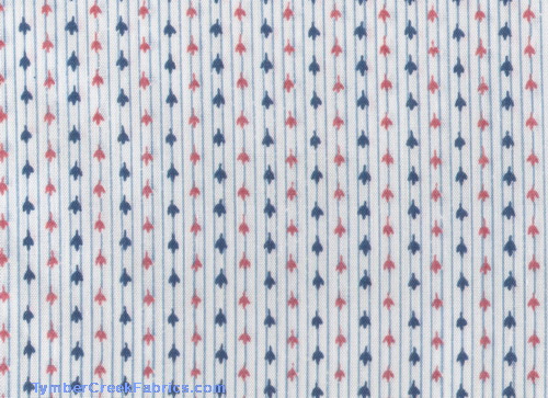 Red White Blue Small Flower Stripe