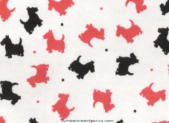 Scotties Red Black White Flannel