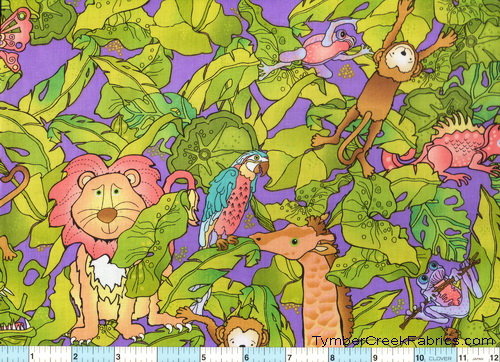 Silly Suggestions for Kids Jungle Tossed Fabric