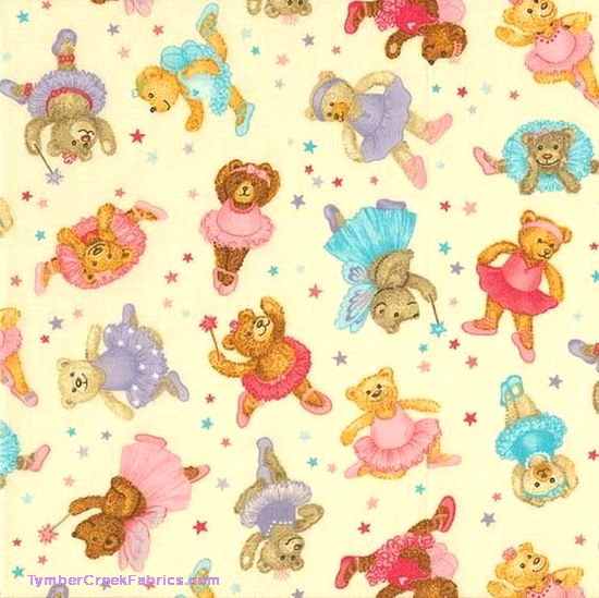 Teddy Bear Ballerinas TuTu Fabric