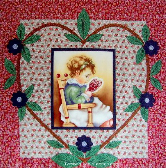 Cover Story Little Sweetheart Girl<br> Thimbleberries Fabric Pan