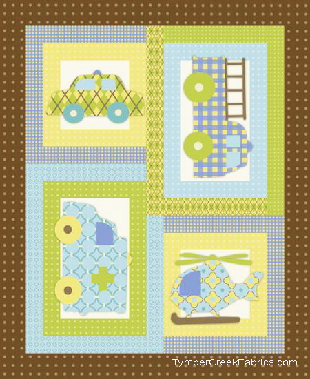 Transportation Fabric Flannel Panel