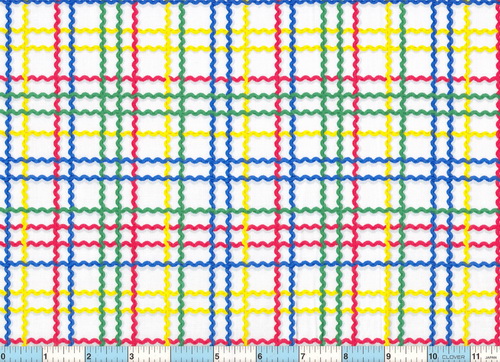 Zig Zag Double Checks Fabric